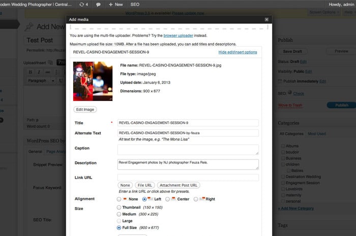 WordPress Image Uploader Options