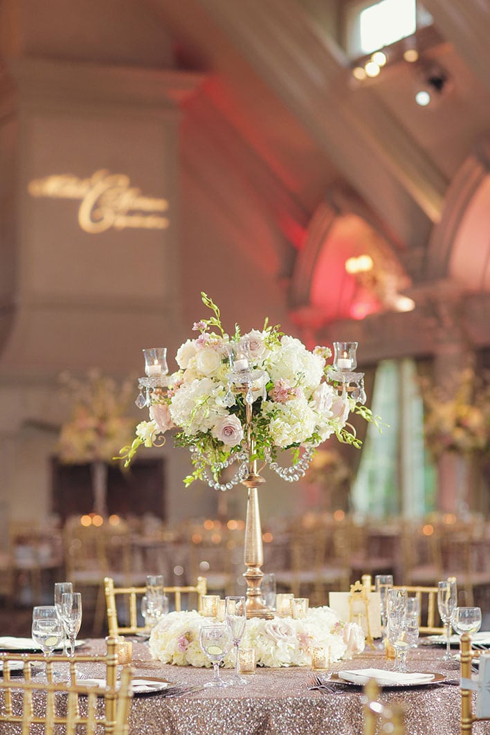 Table Shots at Wedding Reception © Vanessa Joy
